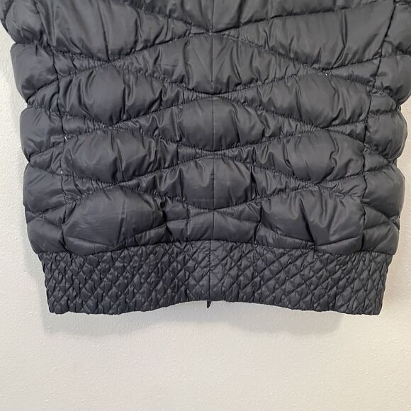 NIKE Down Puffer Vest Womens M Black Tech Full Zip Jacket Pockets Collar - Picture 13 of 13